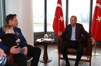 Cumhurbaşkanı Recep Tayyip Erdoğan, New York’ta Türkevi’nde Tesla ve SpaceX'in kurucusu Elon Musk’ı kabul etti.