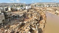 مدينة درنة في شرق ليبيا بعد الفيضان المدمر الذي ضرب المنطقة 