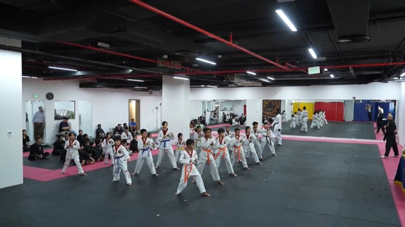 Gli studenti di Kim's Xtreme Taekwondo