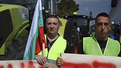 Eine Demonstration bulgarisher Bauern