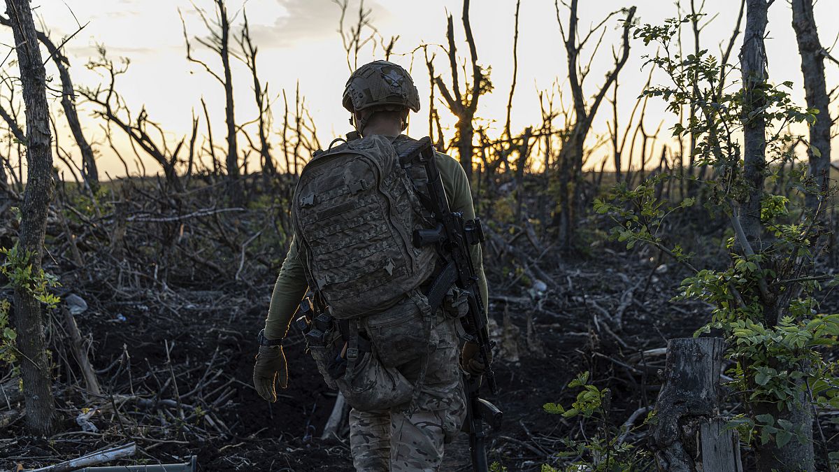 Ukrainischer Soldat im Osten des Landes 