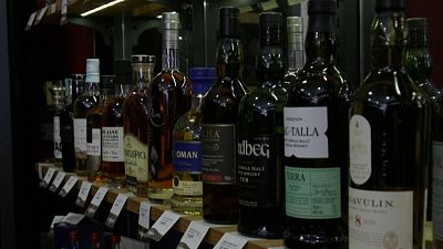 FILE - Alcoholic drinks for sale in Ireland