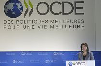 La présidente du Costa Rica, Laura Chinchilla, prononce un discours lors du Forum de l'OCDE 2012 à Paris (archives)