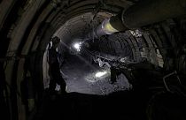 عکس آرشیوی از معادن رغال سنگ مناطق شرقی اوکراین