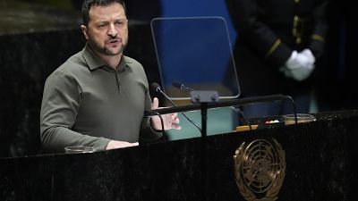 Президент Украины Владимир Зеленский на ГА ООН в Нью-Йорке