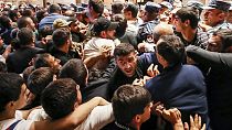 Enfrentamiento con la policía en Armenia