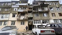 Zerstörtes Wohnhaus in Berg-Karabach