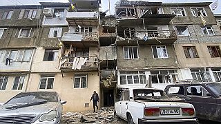 Zerstörtes Wohnhaus in Berg-Karabach