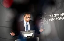 Director of Denmark National Bank Kettel Thomsen holds a press conference to present a new forecast for the Danish economy in Copenhagen, Wednesday Sept. 20, 2023.