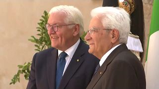 Presidente da Alemanha, Frank Walter Seteinmeier, e Presidente de Itália, Sergio Mattarella
