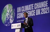ريشي سوناك يلقي كلمة في قمة المناخ للأمم المتحدة كوب 26 في غلاسكو، اسكتلندا