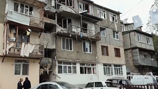 Разрушения в Степанакерте/Ханкенди в результате боевых действий в Нагорном Карабахе, 20 сентября 2023