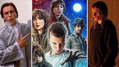 What life hacks can be learned from TV and movies? (From left to right: American Pyscho, Stranger Things, Titane)