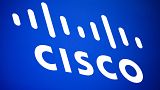 This March 2, 2023 file photo shows Cisco logo in the Mobile World Congress 2023 in Barcelona, Spain.