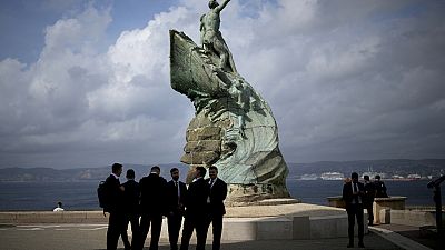 Strenge Sicherheitsvorkehrungen auch am Pharo-Palast in Marseille am 21.9. 2023 