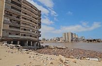 ميناء مدينة درنة الليبية بعد الاعصار