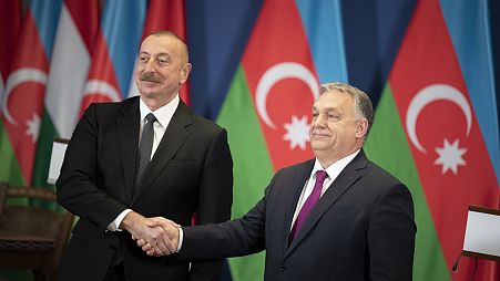 Archív fotó: Orbán Viktor és Ilham Alijev azerbajdzsáni elnök a Karmelita kolostorban