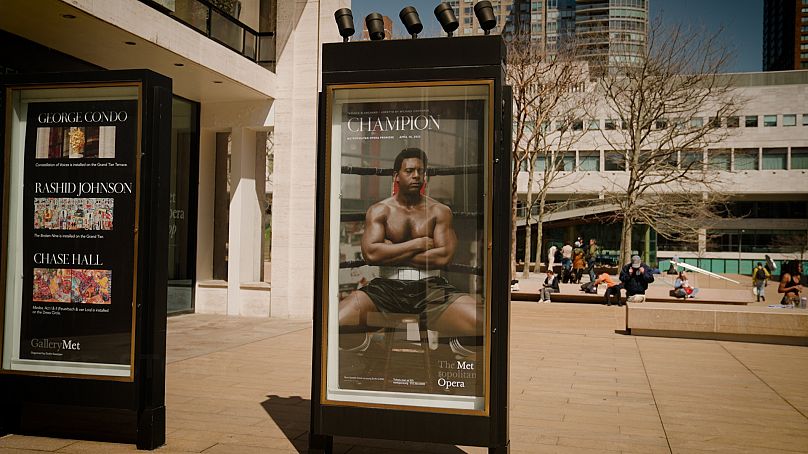Poster for the Metropolitan Opera's production of 'Champion', New York