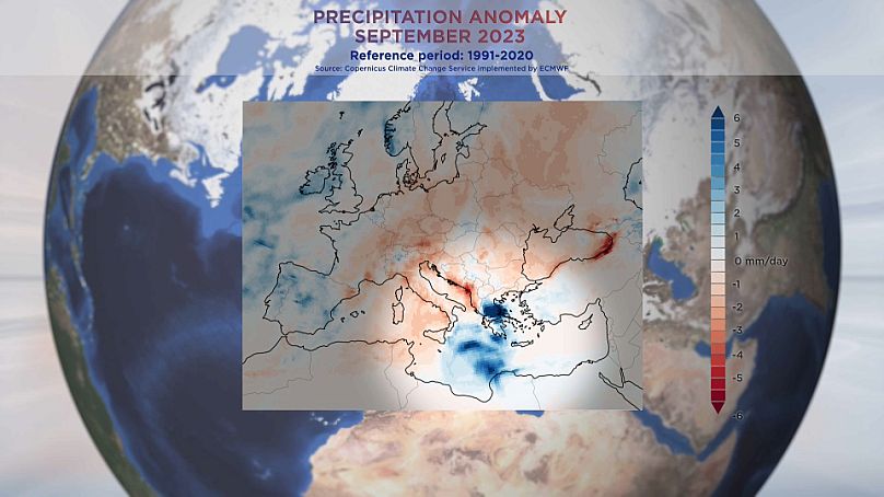 Precipitation anomaly, September 2023