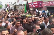 تشييع جثمان ناشط فلسطيني قتلته القوات الإسرائيلية خلال مواجهات قرب جنين، 22 أيلول 2023