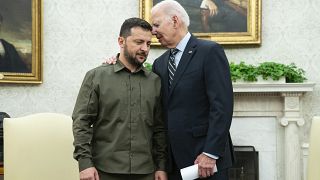 President Joe Biden meets with Ukrainian President Volodymyr Zelenskyy in the Oval Office of the White House on Thursday