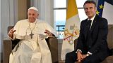 دیدار پاپ فرانسیس با امانوئل ماکرون در جریان سفر به مارسی