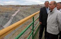 بازدید پوتین از معدن الماس میر در روسیه در سال ۲۰۰۹