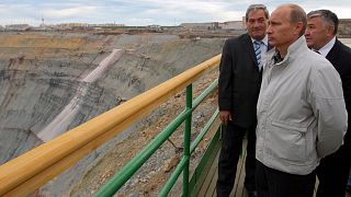 بازدید پوتین از معدن الماس میر در روسیه در سال ۲۰۰۹