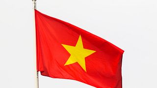 The flag of Vietnam flying