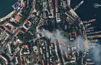 Спутниковый снимок последствий удара 22 сентября