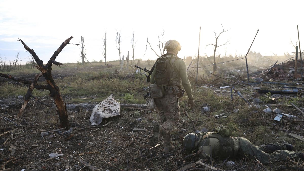 Campo de batalla en Ucrania