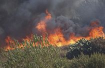 Le feu autour de Palerme, le 22 septembre 2023