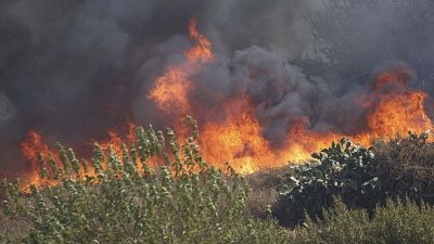 Le feu autour de Palerme, le 22 septembre 2023