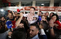 Ο νεοεκλεγείς πρόεδρος του ΣΥΡΙΖΑ-ΠΣ, Στέφανος Κασσελάκης κάνει δηλώσεις έξω από τα γραφεία του κόμματος