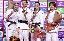 Winners in the 78 kilo category at the Baku Judo Grand Slam in Azerbaijan, September 24th 2023