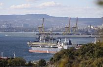An oil tanker is moored at the Sheskharis complex, part of Chernomortransneft JSC, a subsidiary of Transneft PJSC, in Novorossiysk, Russia