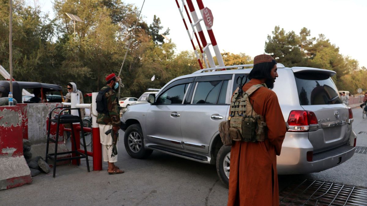 ایست بازرسی طالبان در شهر کابل ۲۵ اوت ۲۰۲۱