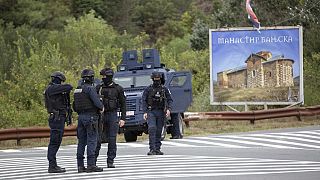 Kosova polisi Banjska köyünde devam eden bir polis operasyonu sırasında