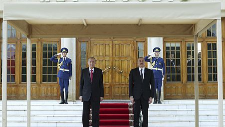 Erdoğan, Azerbaycan Cumhurbaşkanı İlham Aliyev ile Iğdır-Nahçıvan Doğal Gaz Boru Hattı'nın temel atma törenine katıldı