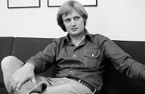 David McCallum, star of the NBC-TV series "The Invisible Man," is shown during an interview with Jay Sharbutt at NBC studios in New York, Aug. 28, 1975.