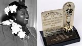 Hattie McDaniel the night she won Best Supporting Actress Oscar for her role in the 1939 film Gone With the Wind in Los Angeles on 29 Feb. 1940.