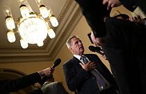 US House Speaker Kevin McCarthy at the US Capitol in Washington, DC, on September 26, 2023.