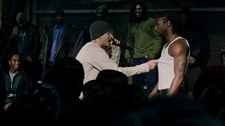 La scena del film "8 Mile" in cui appiono Eminem e Breedlove