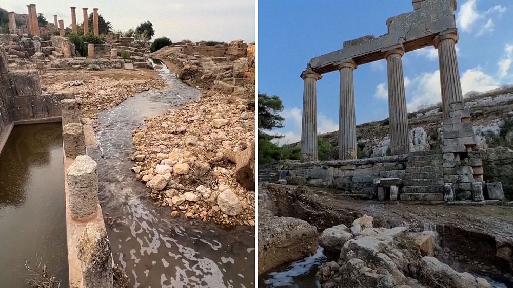 Наводненията в Либия разкриват забравени структури в древногръцки град близо до Дерна