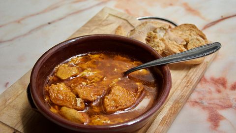 Sopa de Ajo or Spanish garlic soup 