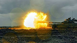 FILE Ukrainian army fires a captured Russian tank T-80 at the Russian position in Donetsk region, Ukraine, Tuesday, Nov. 22, 2022.