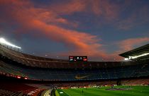 مشهد عام لاستاد نادي برشلونة "كامب نو" في مدينة برشلونة الإسبانية