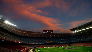 مشهد عام لاستاد نادي برشلونة "كامب نو" في مدينة برشلونة الإسبانية