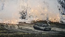 FILE -  A Leopard 2 tank is seen in action in Augustdorf, Germany, Feb. 1, 2023.