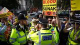 Large groups of protesters have accused London mayor Sadiq Khan of trying to control their freedom of movement with the extension of the ULEZ scheme